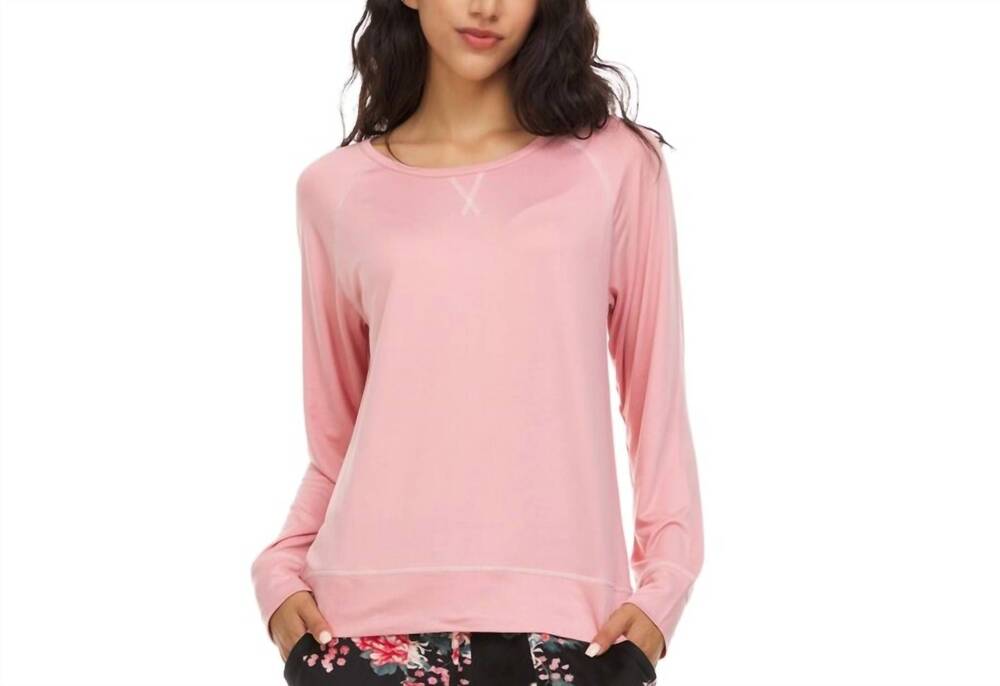 NEW FLORA NIKROOZ solid pajama top in dark pink